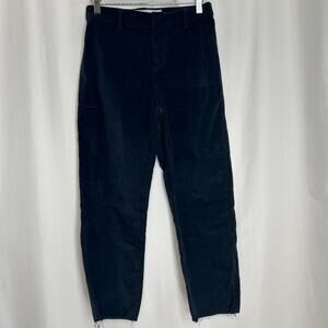 Frank and Eileen micro corduroy pants navy blue high rise cropped size 6